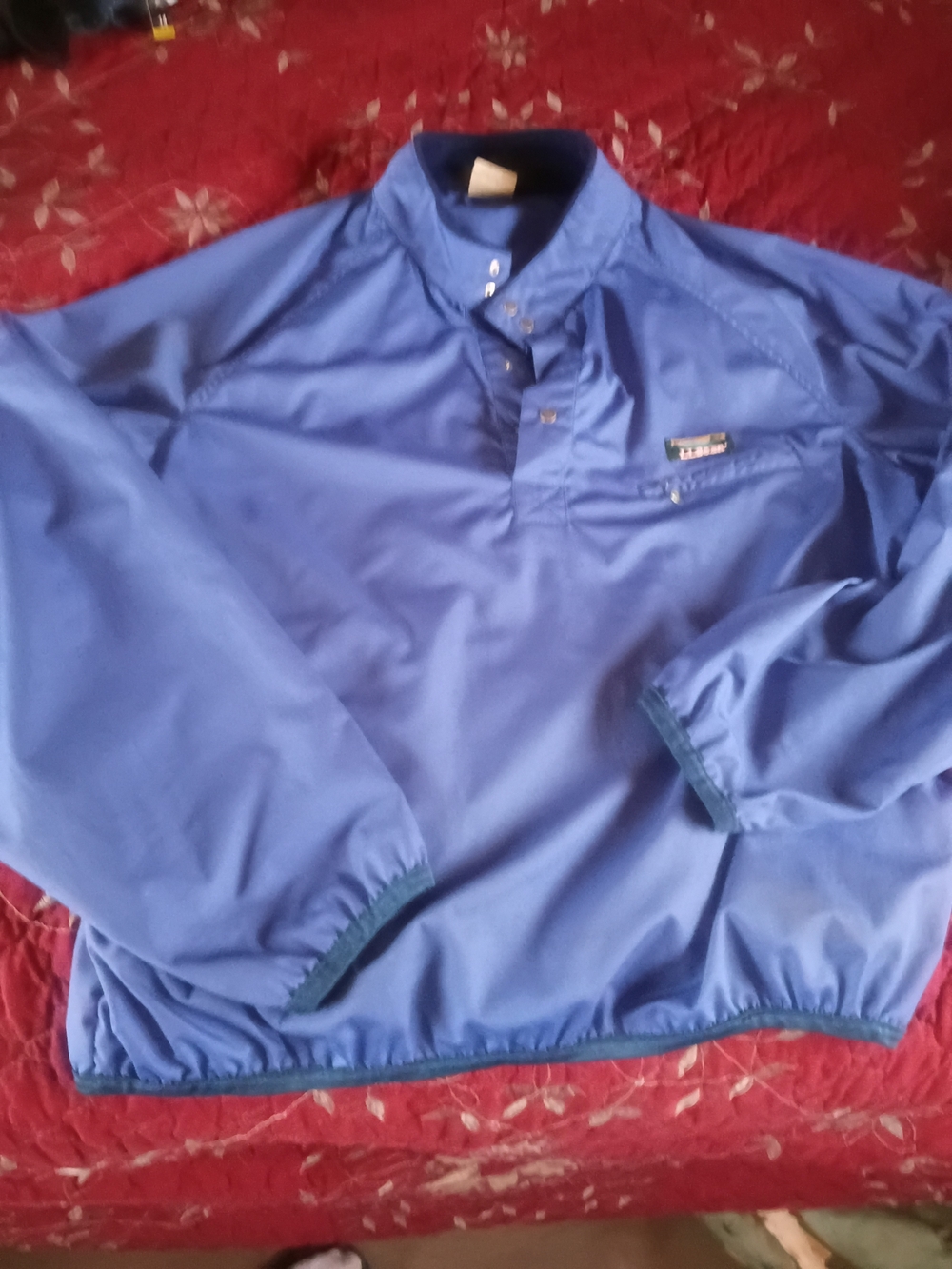 LL Bean Royal Blue Pullover Anorak/Windbreaker/ Vintage